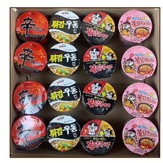 [021] 소컵 신라면4입+튀김우동4입+불닭볶음4입+까르보불닭4입, 1세트